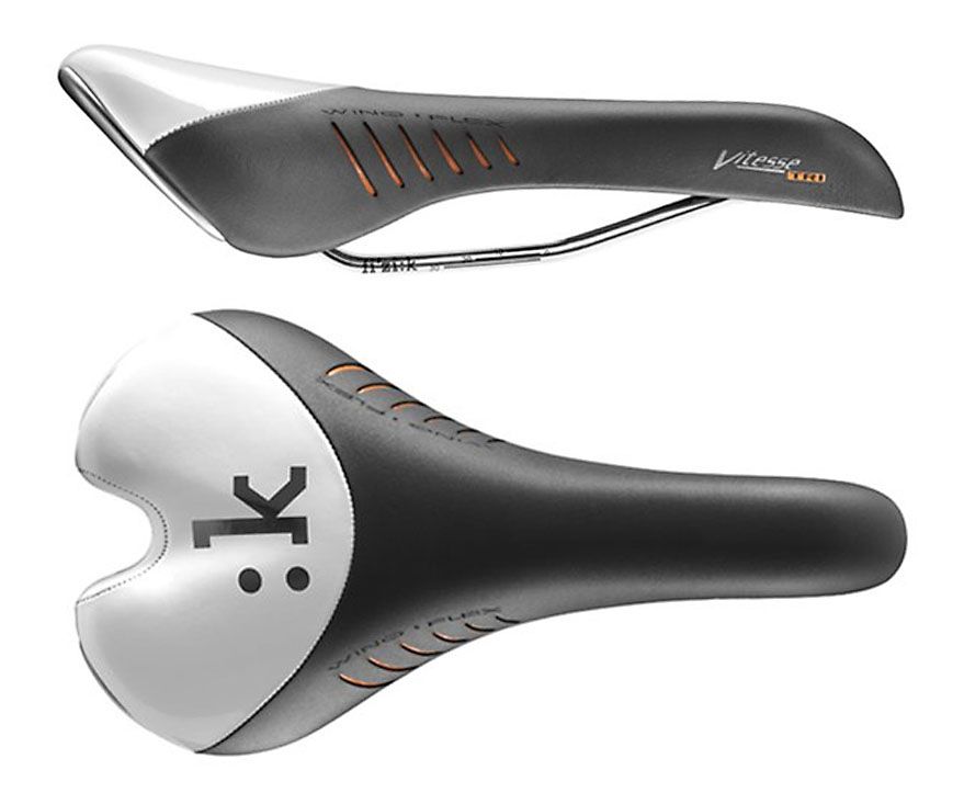 FI'ZI:K Vitesse K:IUM Rails Tri Saddle - Black/White Bike Equipment