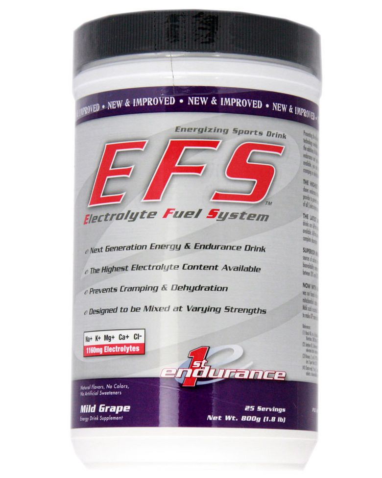 1st Endurance EFS Mild Grape Drink Mix - 25 Servings Nutrition