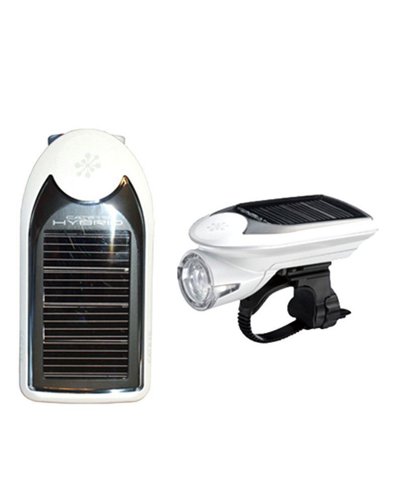 Cateye Hybrid Solar + Battery Bike Headlight Safety