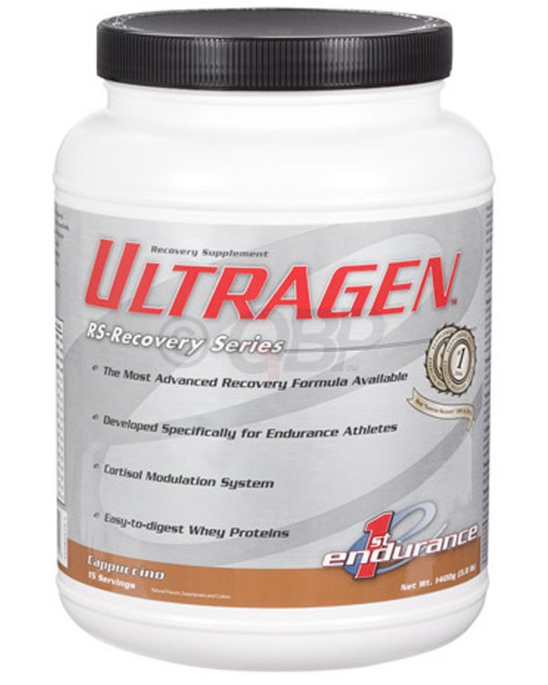 1st Endurance Ultragen Cappuccino Drink Mix - 15 Servings Nutrition