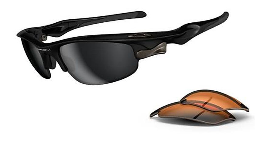 Oakley Fast Jacket Polished Black Sunglass - Black Iridium lens Sunglasses