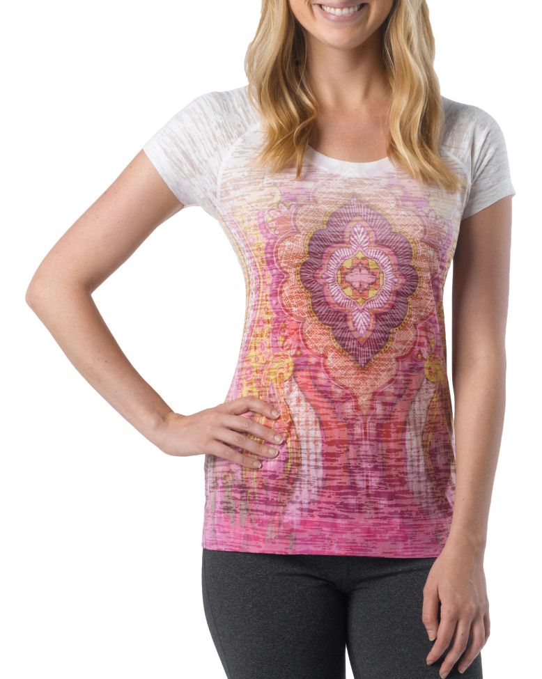 Womens Prana Goddess Tee Short Sleeve Technical Tops