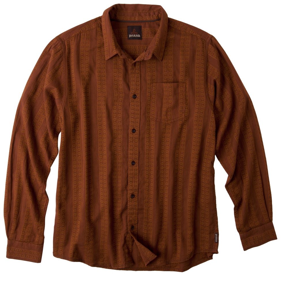 Mens Prana Agave Woven Long Sleeve Non-Technical Tops