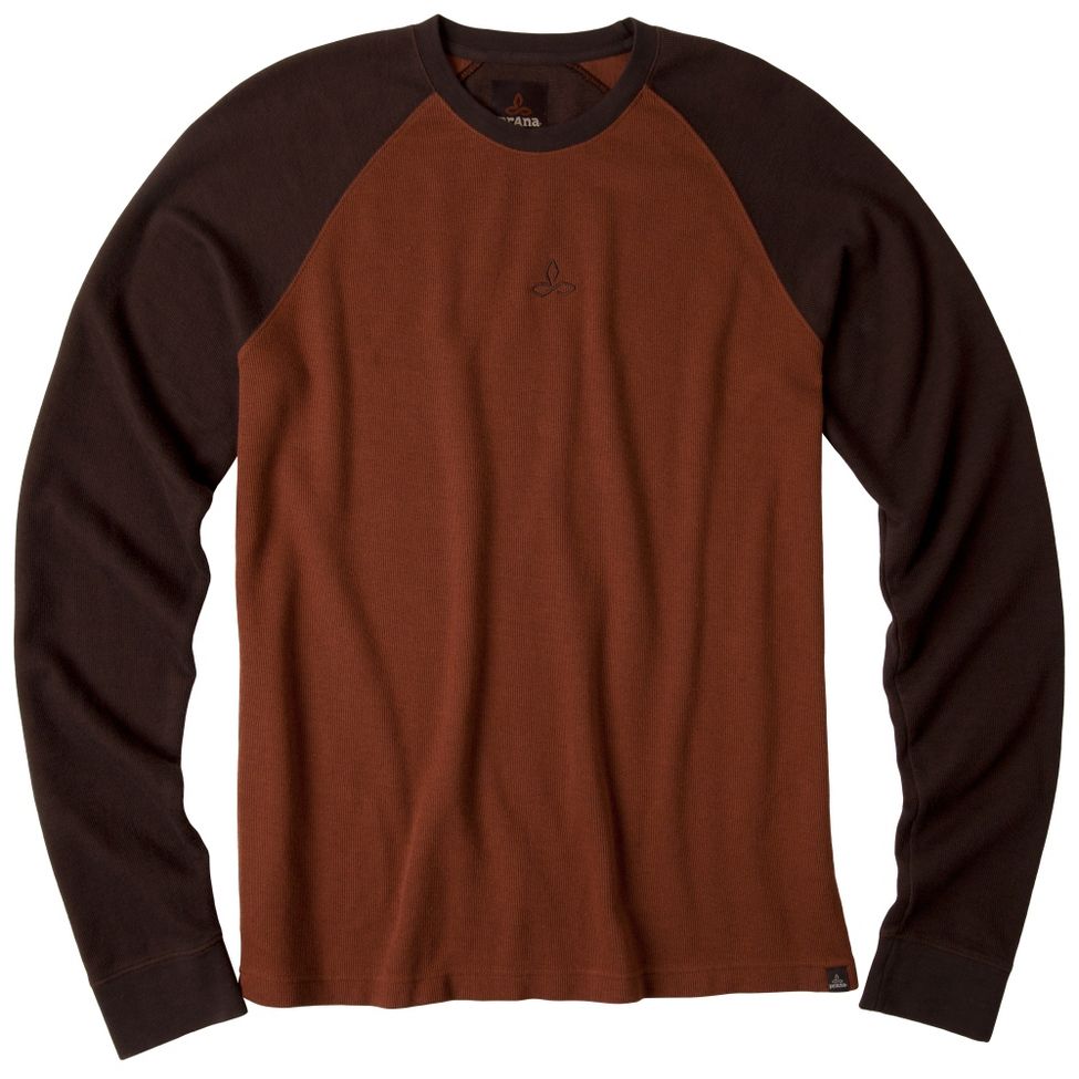 Mens Prana Basin Crew Long Sleeve Non-Technical Tops