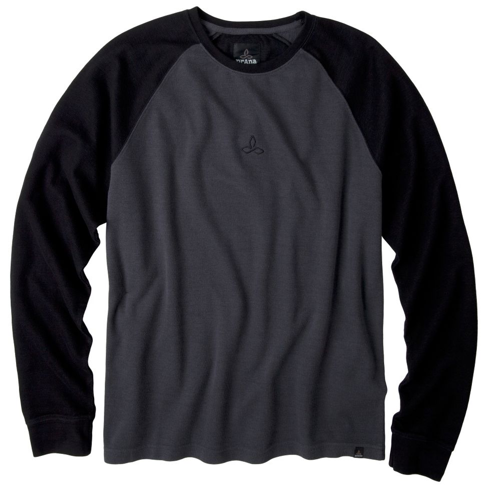 Mens Prana Basin Crew Long Sleeve Non-Technical Tops