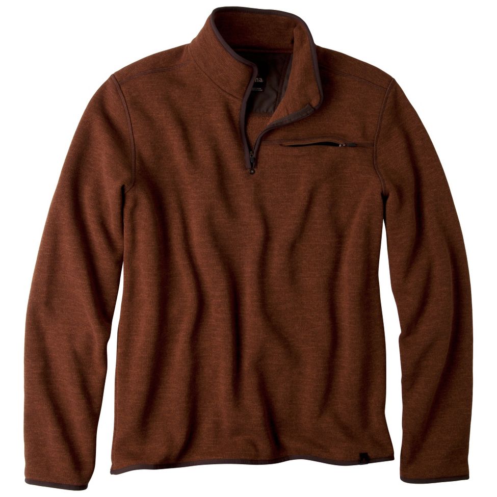Mens Prana Bryce 1/4 Zip Long Sleeve Technical Tops