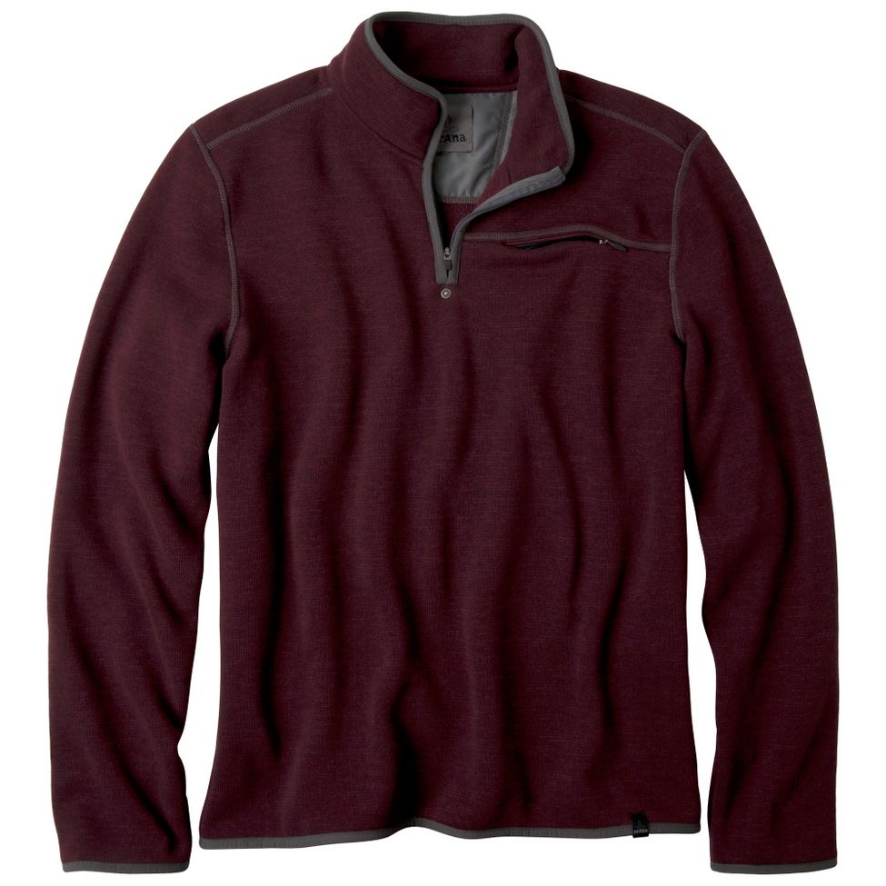 Mens Prana Bryce 1/4 Zip Long Sleeve Technical Tops