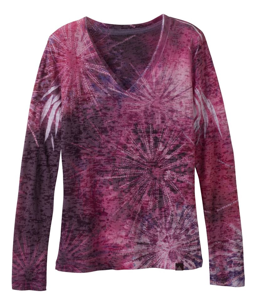 Womens Prana Burst Long Sleeve No Zip Technical Tops
