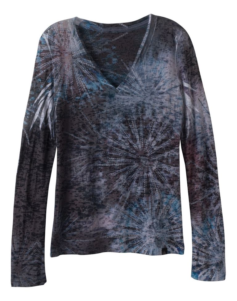 Womens Prana Burst Long Sleeve No Zip Technical Tops