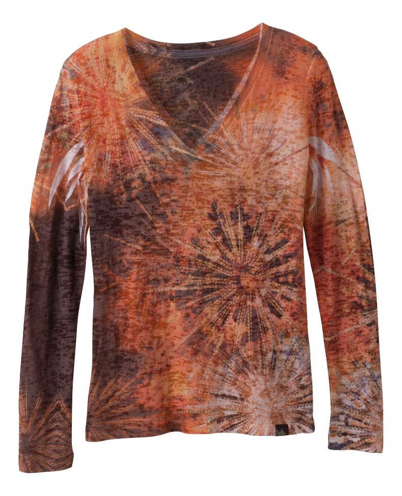 Womens Prana Burst Long Sleeve No Zip Technical Tops