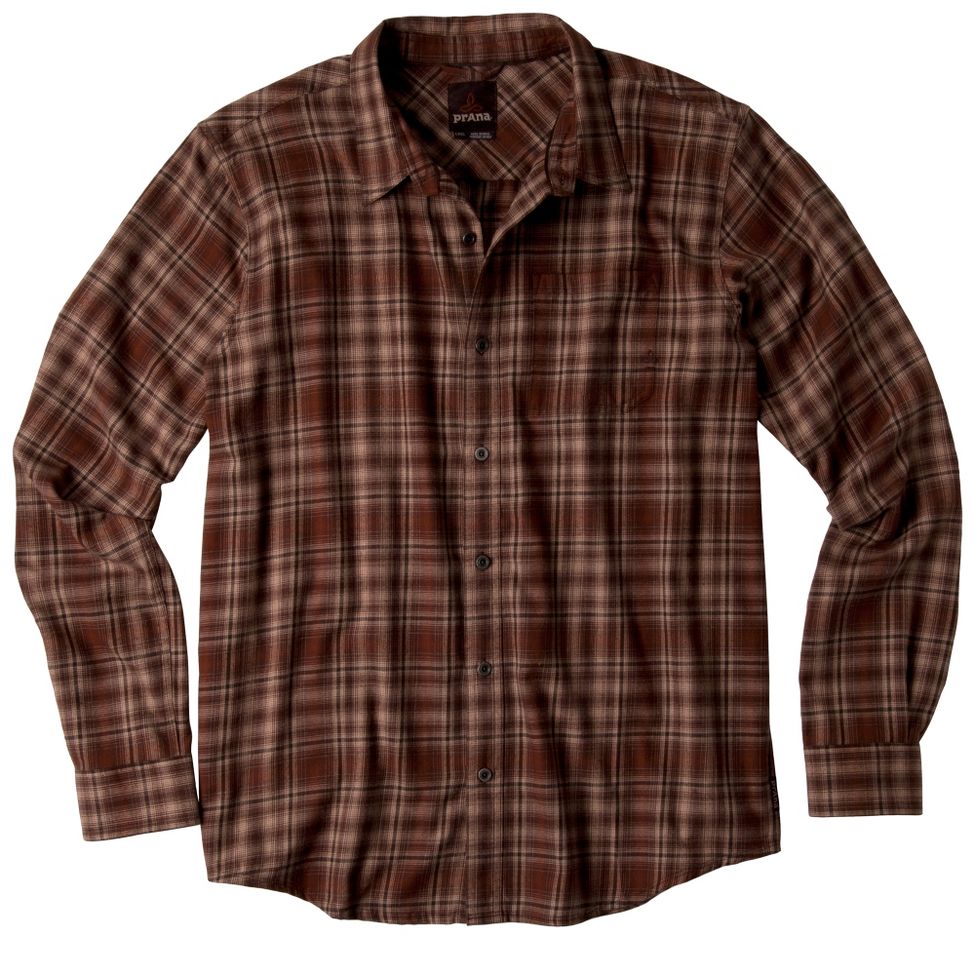 Mens Prana Catawba Woven Long Sleeve No Zip Technical Tops