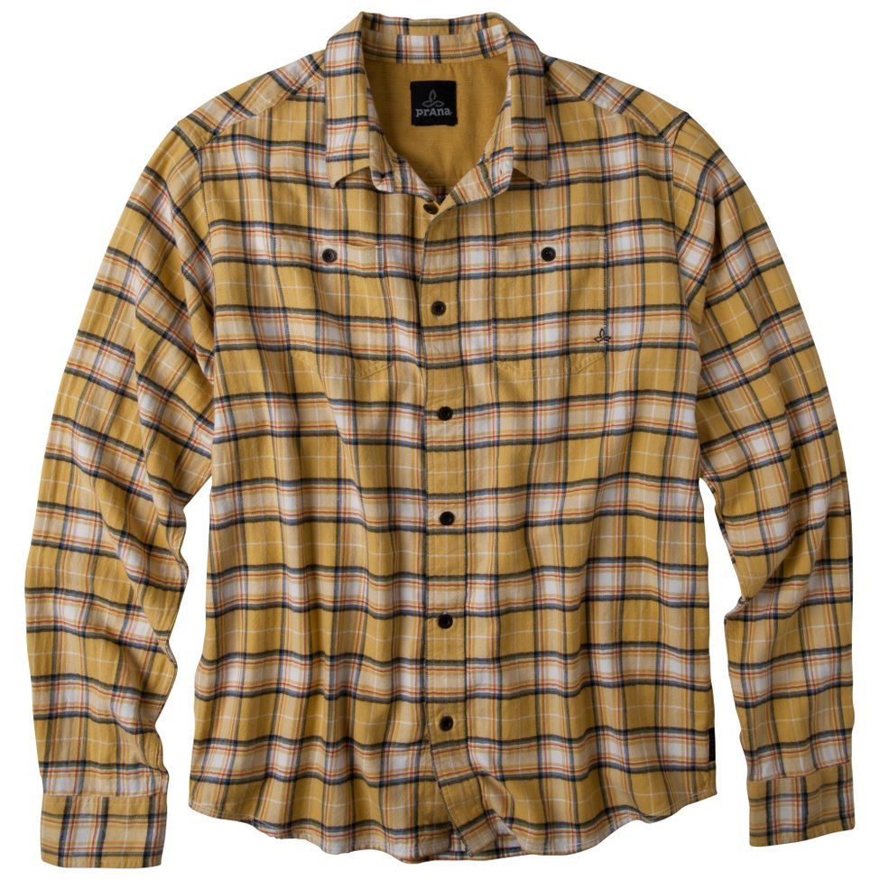 Mens Prana Daniel Plaid Long Sleeve Non-Technical Tops