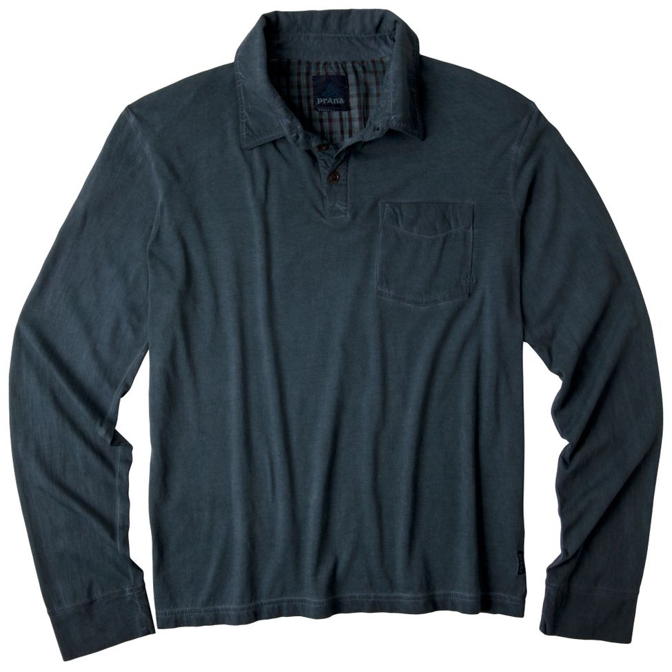 Mens Prana Excursion Polo Long Sleeve Non-Technical Tops