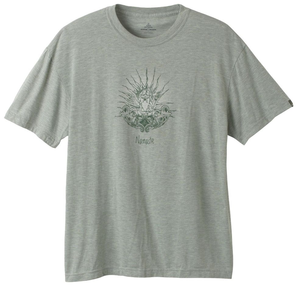 Mens Prana Guru Heathered Tee Short Sleeve Technical Tops