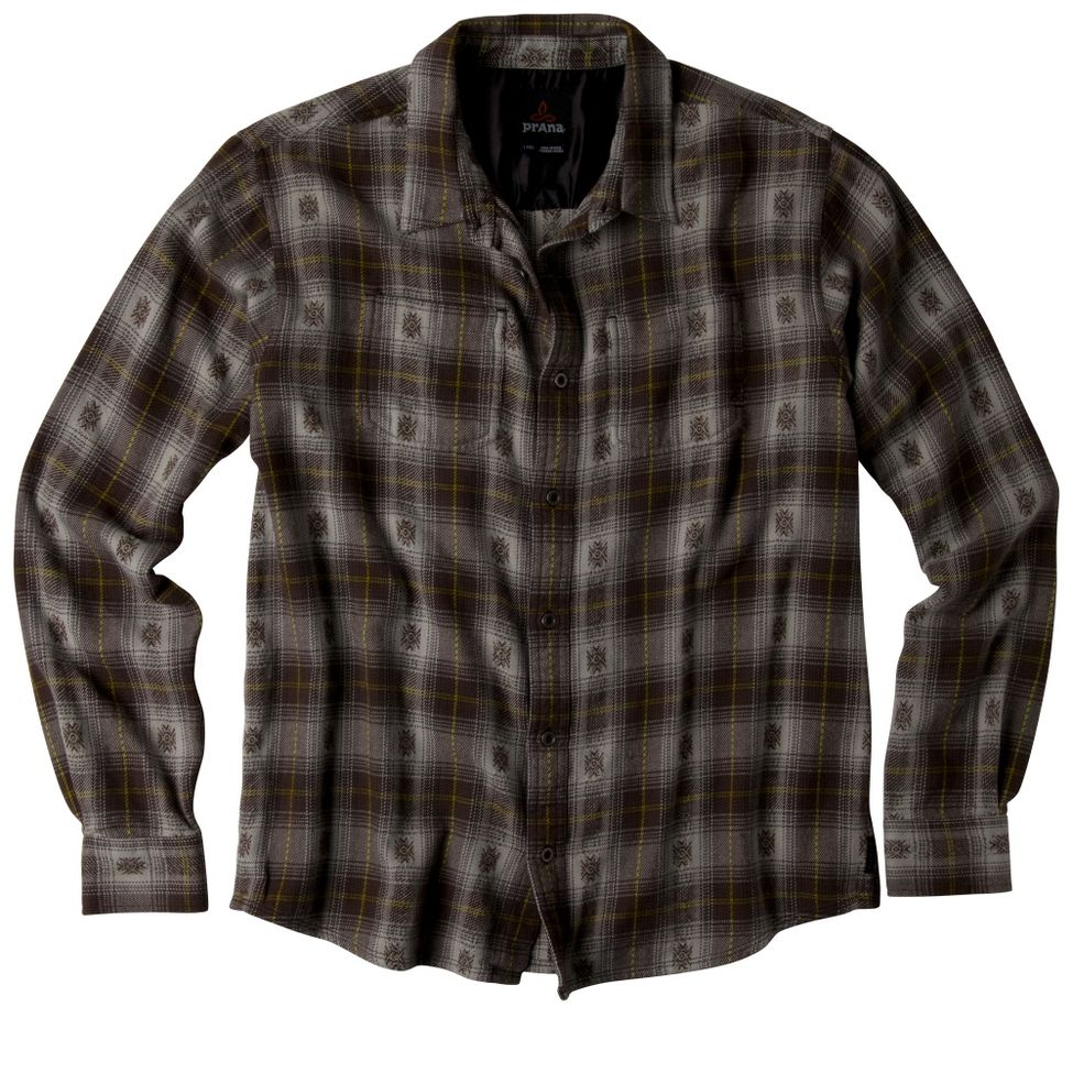 Mens Prana Hickory Woven Long Sleeve Non-Technical Tops