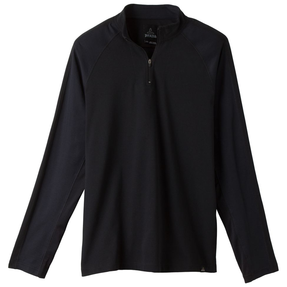 Mens Prana Joshua Quarter Zip Long Sleeve No Zip Technical Tops