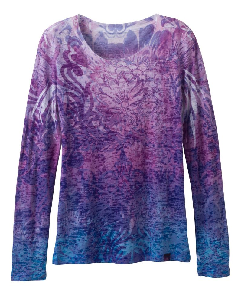Womens Prana Lotus Tee Long Sleeve No Zip Technical Tops