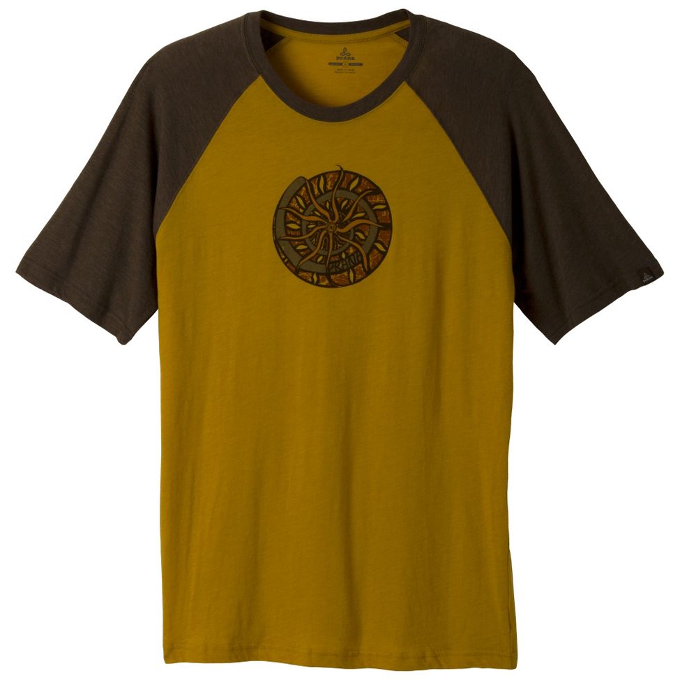 Mens Prana Nautilus Heathered Raglan Short Sleeve Non-Technical Tops