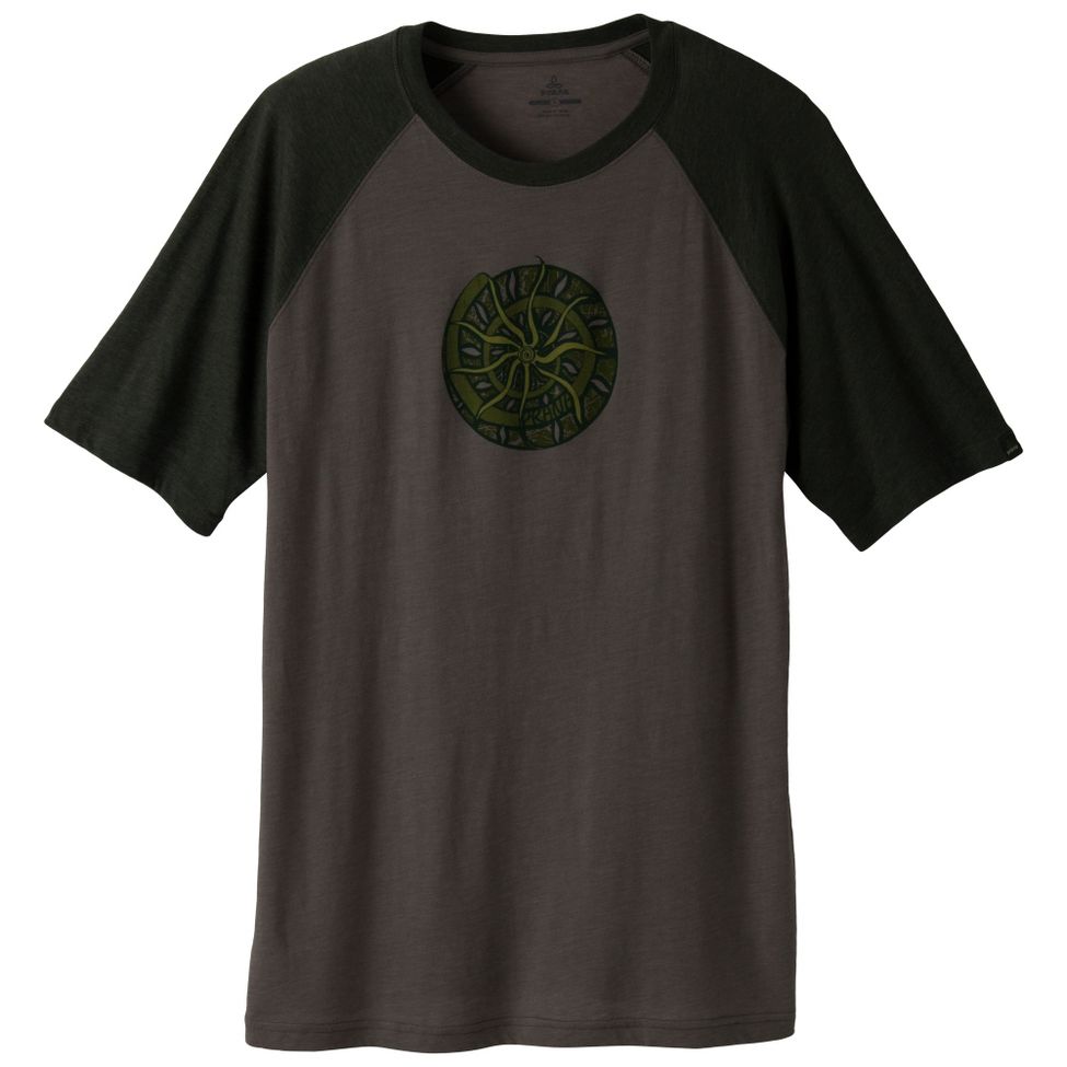 Mens Prana Nautilus Heathered Raglan Short Sleeve Non-Technical Tops