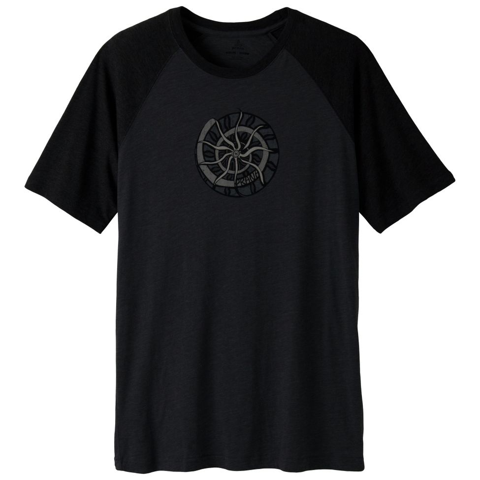 Mens Prana Nautilus Heathered Raglan Short Sleeve Non-Technical Tops