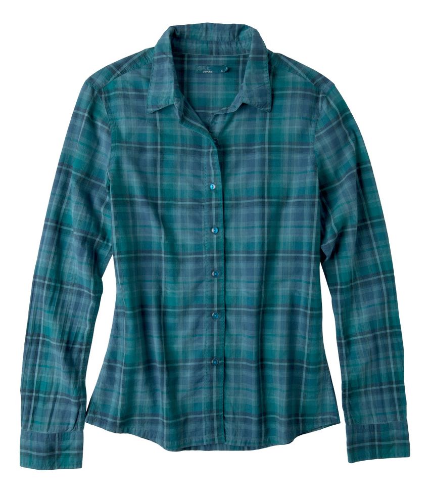 Womens Prana Riley Woven Shirt Long Sleeve Non-Technical Tops