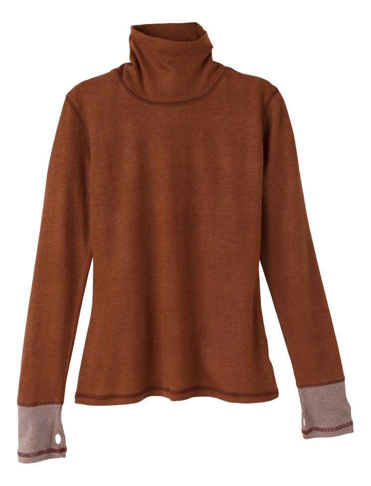Womens Prana Yvette Turtleneck Long Sleeve Non-Technical Tops