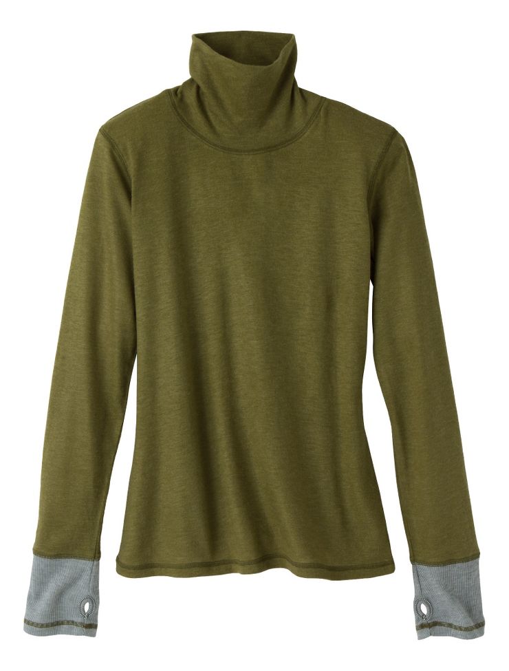 Womens Prana Yvette Turtleneck Long Sleeve Non-Technical Tops
