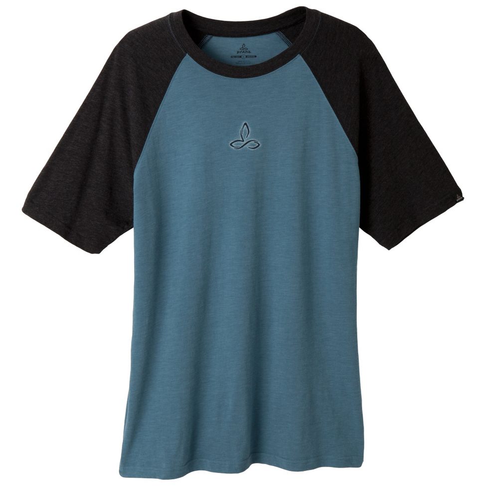 Mens Prana Heathered Raglan Short Sleeve Non-Technical Tops