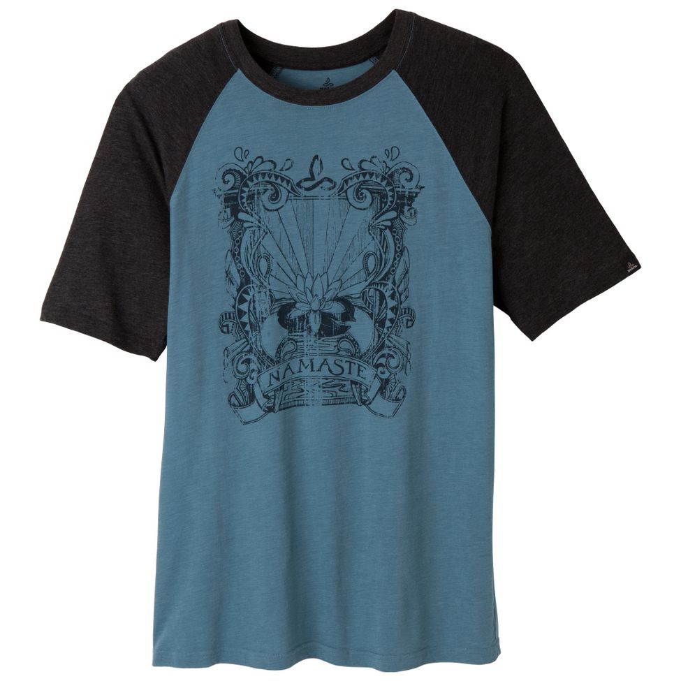 Mens Prana Heathered Raglan Short Sleeve Non-Technical Tops