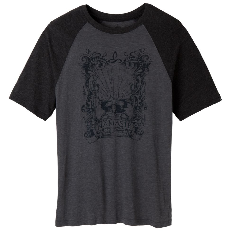 Mens Prana Heathered Raglan Short Sleeve Non-Technical Tops