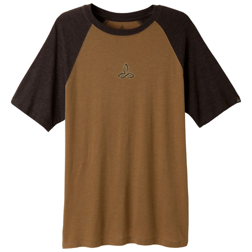 Mens Prana Heathered Raglan Short Sleeve Non-Technical Tops