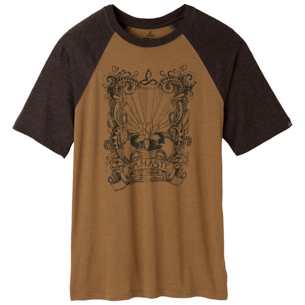 Mens Prana Heathered Raglan Short Sleeve Non-Technical Tops