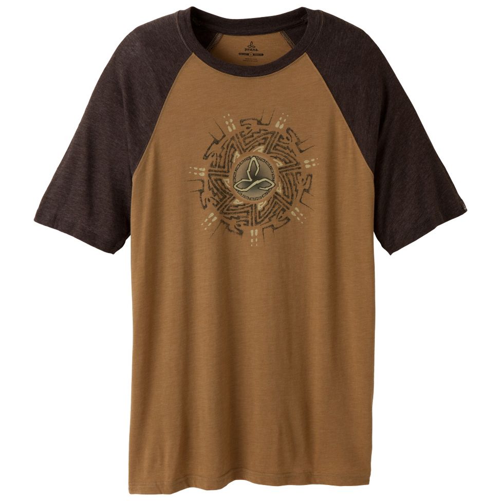 Mens Prana Heathered Raglan Short Sleeve Non-Technical Tops