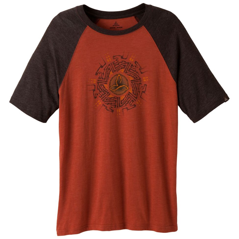 Mens Prana Heathered Raglan Short Sleeve Non-Technical Tops