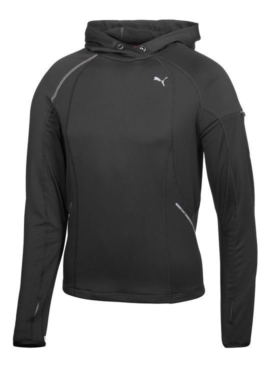 Womens PUMA Hooded Long Sleeve No Zip Technical Tops