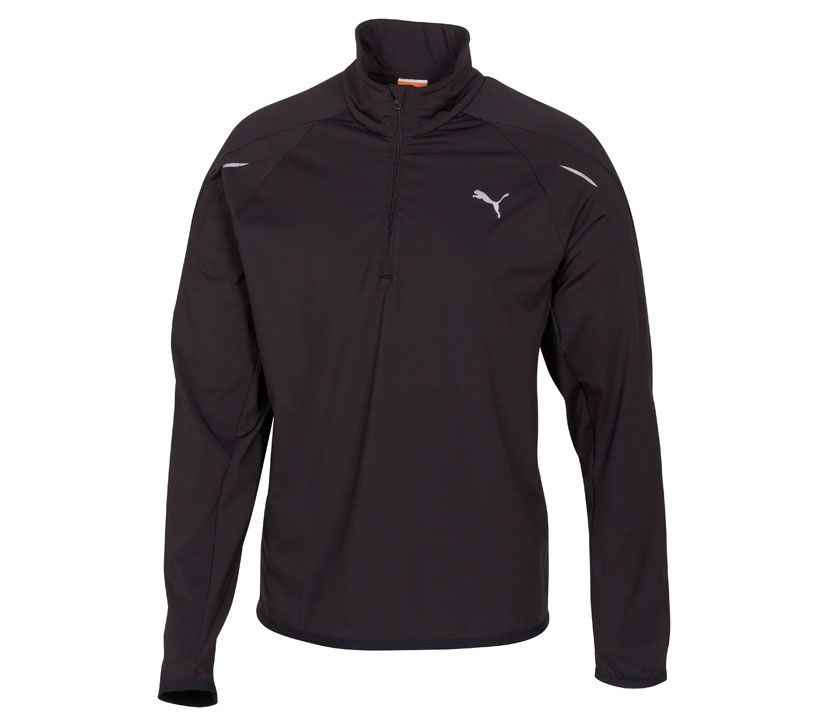 Mens Puma Race LS Long Sleeve 1/2 Zip Technical Tops