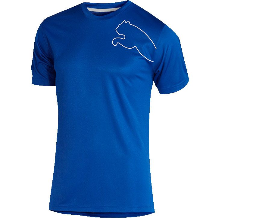 Mens Puma Multi Poly Cat Tee Short Sleeve Technical Tops