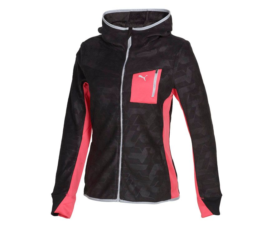 Womens Puma Faas Microfleece Hoody Long Sleeve No Zip Technical Tops