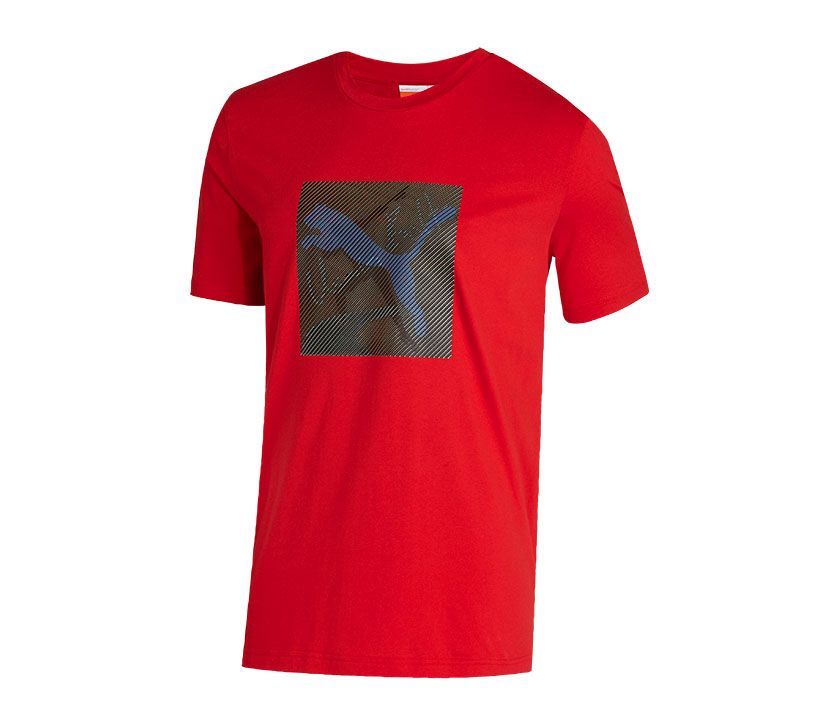 Mens Puma Performance Graphic Tee Short Sleeve Non-Technical Tops