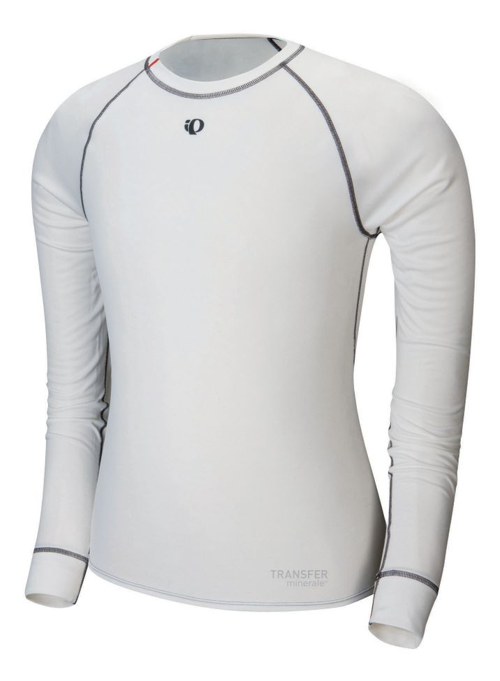 Mens Pearl Izumi Transfer Long Sleeve Baselayer No Zip Technical Tops