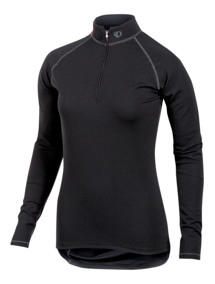 Womens Pearl Izumi Transfer Zip-Neck Long Sleeve Baselayer 1/2 Zip Technical Tops