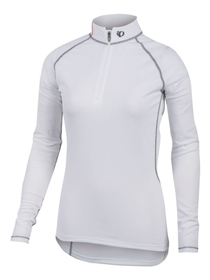 Womens Pearl Izumi Transfer Zip-Neck Long Sleeve Baselayer 1/2 Zip Technical Tops