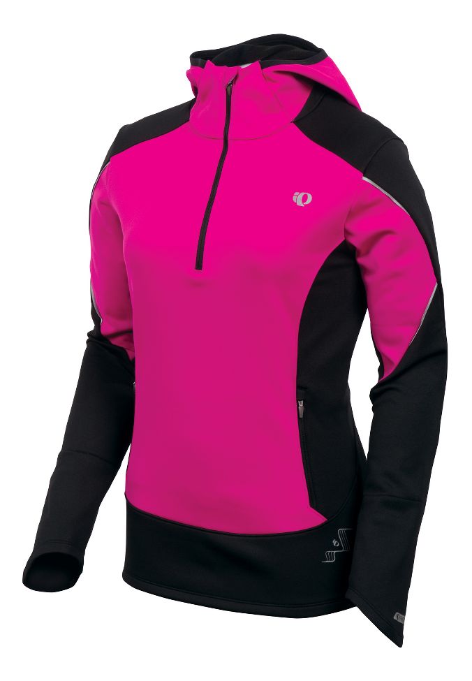 Womens Pearl Izumi Infinity Windblocking Hoody Long Sleeve 1/2 Zip Technical Tops