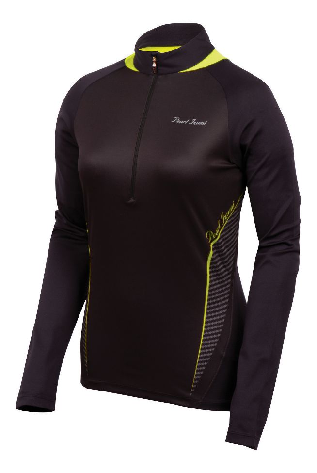 Womens Pearl Izumi Fly In-R-Cool Long Sleeve 1/2 Zip Technical Tops