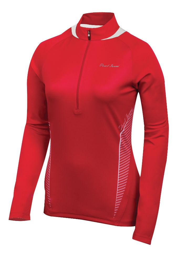 Womens Pearl Izumi Fly In-R-Cool Long Sleeve 1/2 Zip Technical Tops