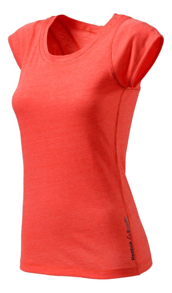 Womens Reebok CrossFit Tri Blend Performance Tech Tee Short Sleeve Technical Tops