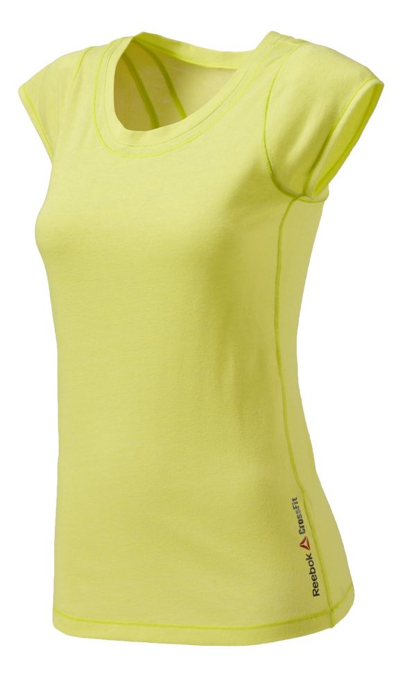 Womens Reebok CrossFit Tri Blend Performance Tech Tee Short Sleeve Technical Tops