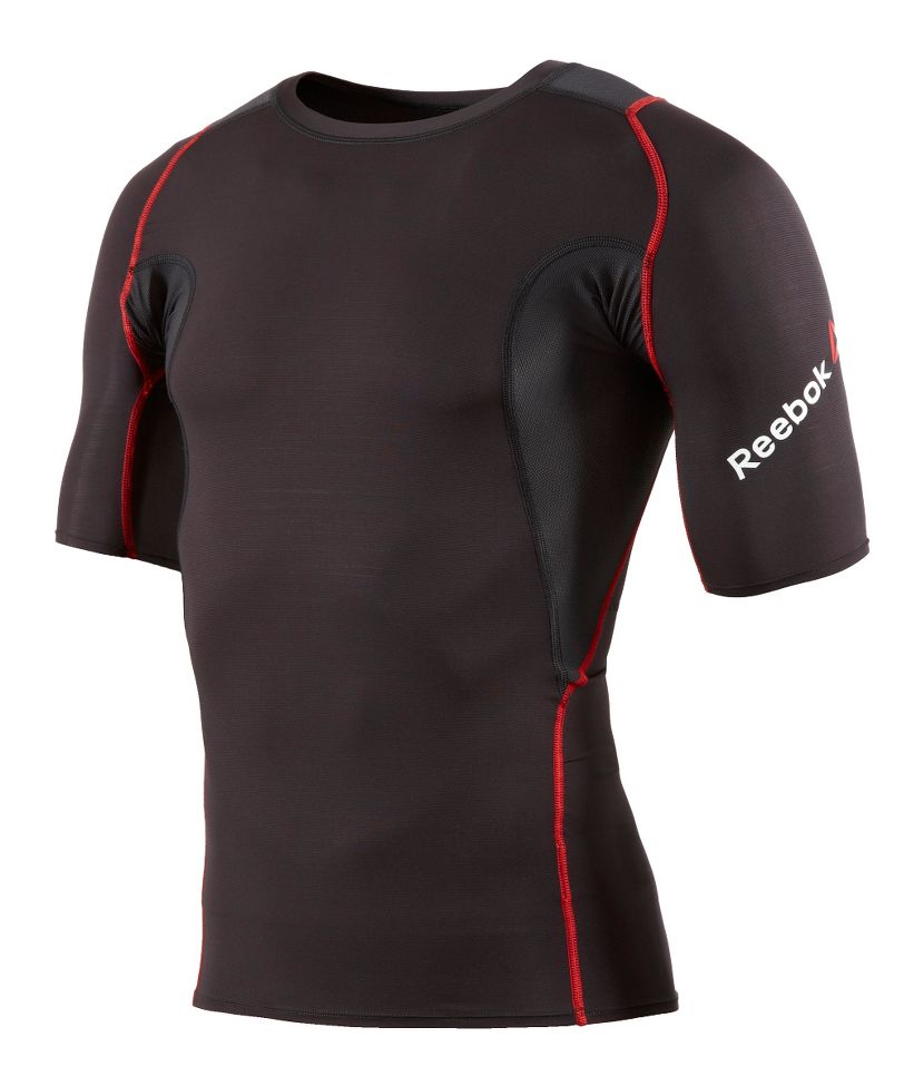 Mens Reebok Men's CrossFit Light Compression Short Sleeve Technical Tops