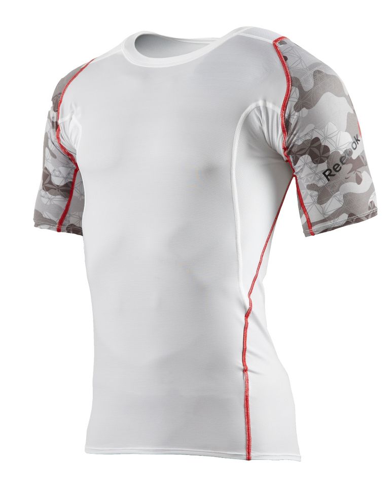 Mens Reebok Men's CrossFit Light Compression Short Sleeve Technical Tops