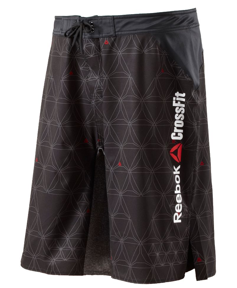 Mens Reebok Men's CrossFit Stretch Woven Board Unlined Shorts